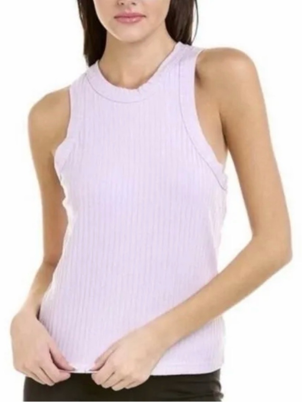 FP Movement by Free People Sleeveless Ribbed Tank Top in Light Lavender - Small